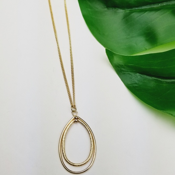 Charter Club Jewelry - CHARTER CLUB Textured Gold Round Double Pendant